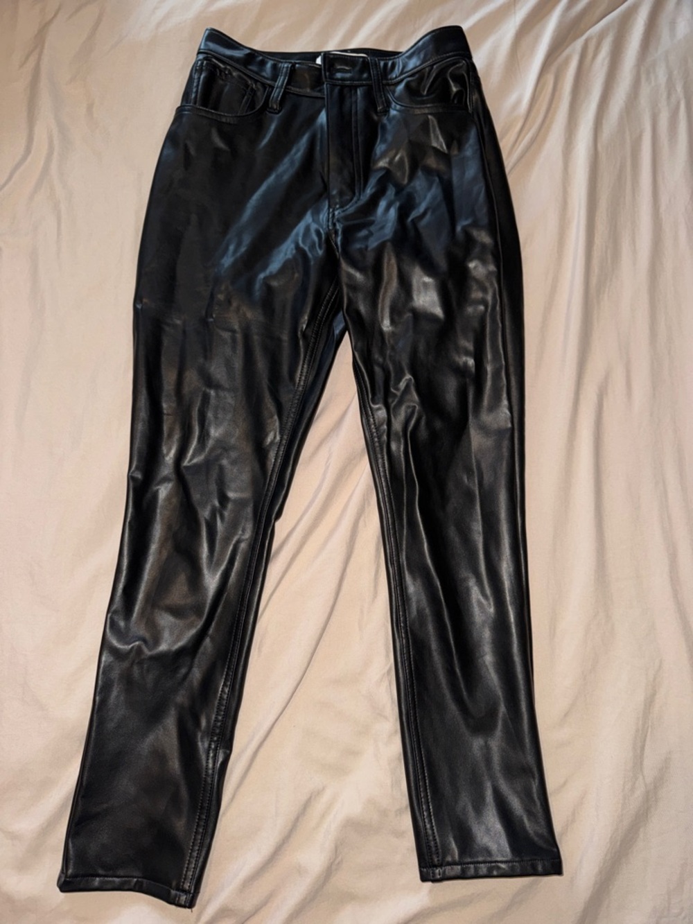 Abercrombie & Fitch Women's Faux Leather Skinny High Rise Pants - CURVE LOVE